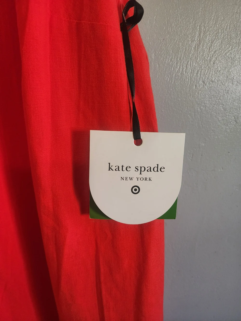 Kate Spade Red Sleeveless Midi Dress With Scalloped Hem